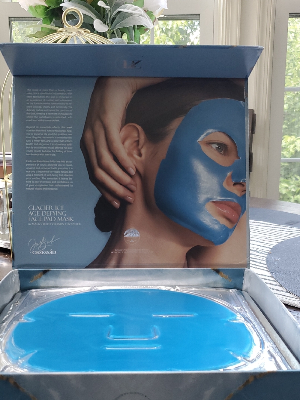 Glacier Ice Age-Defying Face Pad Mask — Blue